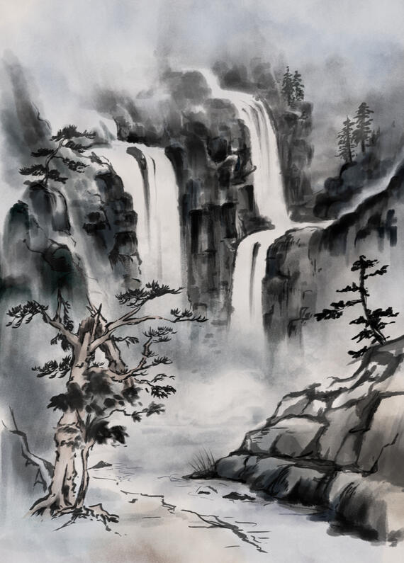 Waterfall Once Upon a Magpie