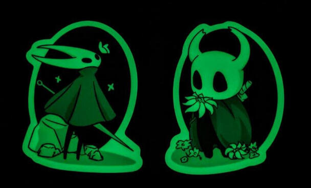Hollow Knight Glow in the Dark stickers