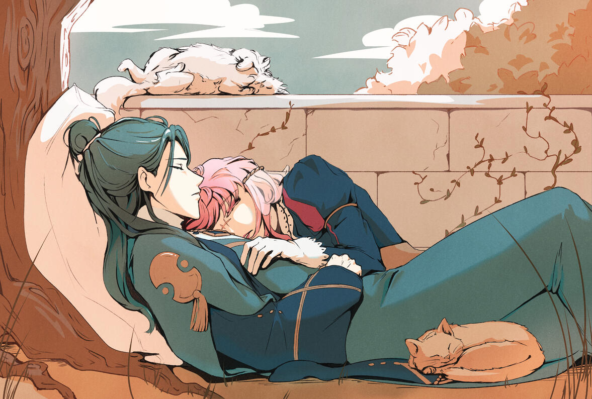 Linhardt and OC Fire Emblem: 3 Houses Private Commission