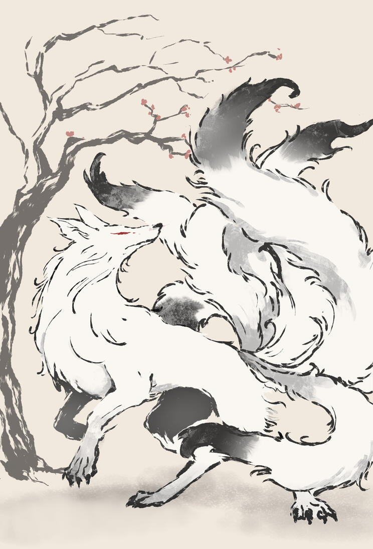 9-Tailed Fox East Asian Folklore Original