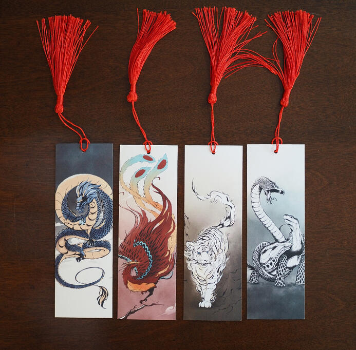 Four Guardians Bookmarks Original