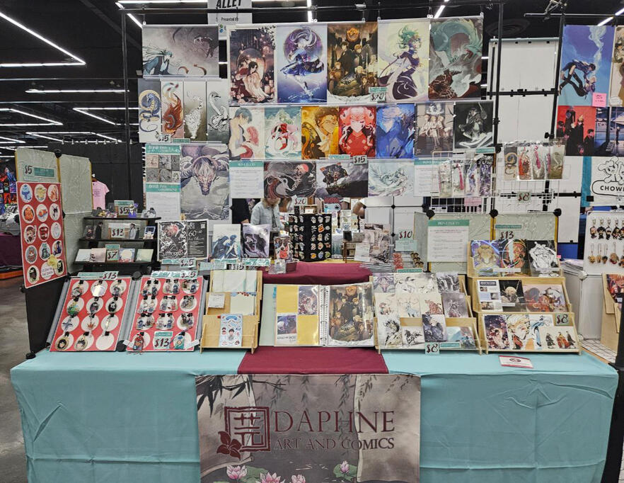 Rose City Comic Con 2025 8ft Table 70% Fanart, 30% Original
